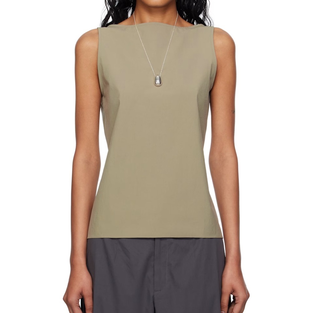 Ssense BAMBOU ROGER KWONG
Gray Nylon Spandex Boat Neck Top